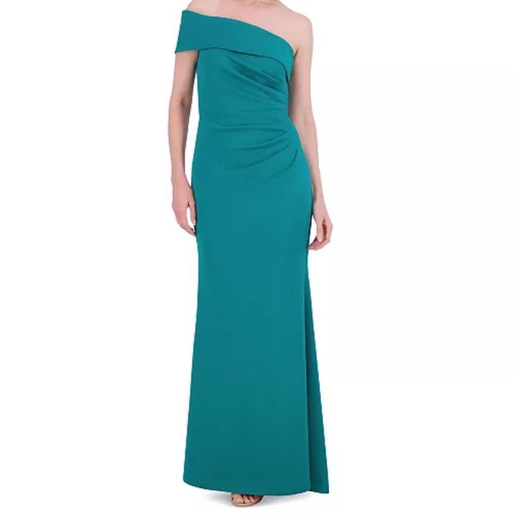 Eliza J Teal One-Shoulder Dress